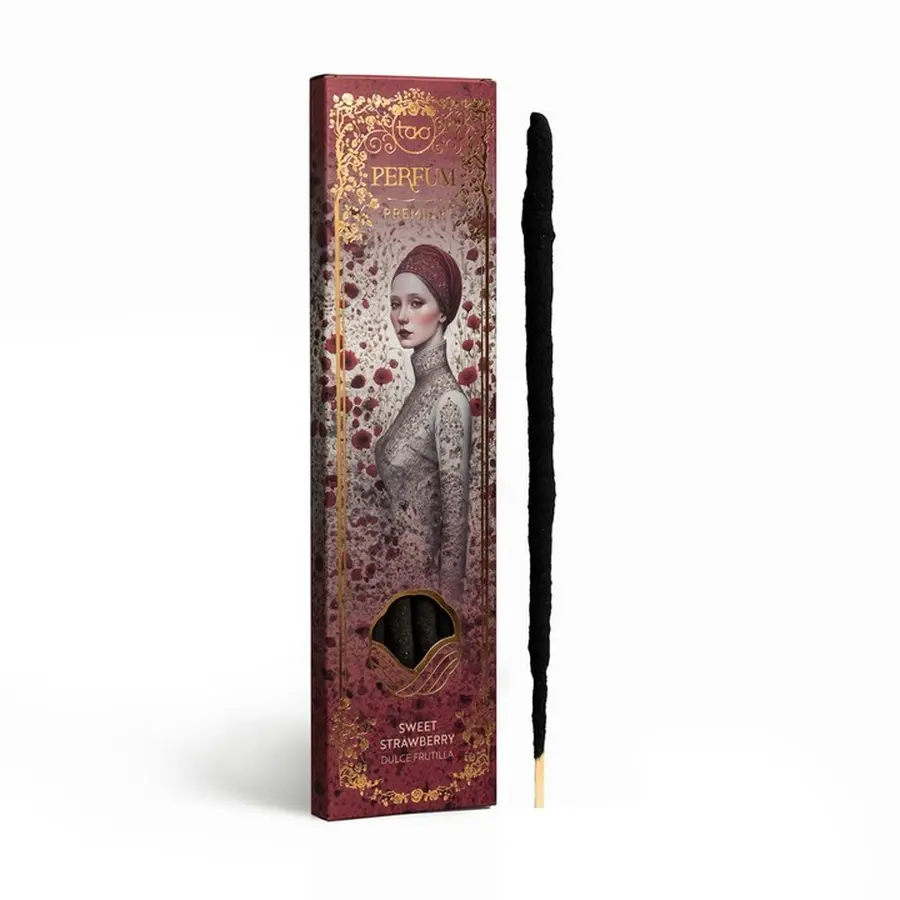 Sagrada Madre Tao Parfum Premium Sweet Strawberry édes eper illatú füstölő pálcika díszdobozban