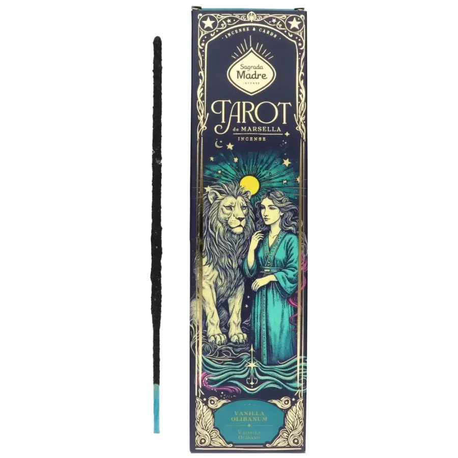 Sagrada Madre Tarot Vanilla Olibanum füstölőpálca – vanília és tömjén illatú spirituális füstölő